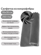 Салфетка из микрофибры для стекла, против разводов, 35×35 см, 250 г/м² - Фото 3