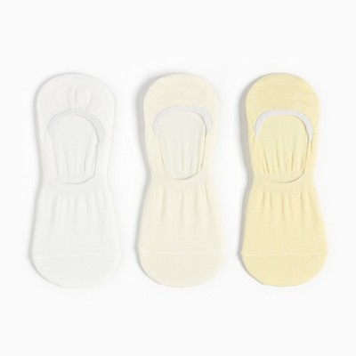 Следки женские KAFTAN Basic, 3 пары, размер 36-39 (23-25 см), жёлтые