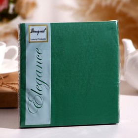 Салфетки бумажные Bouquet Colour зелёные, 33х33, 2 слоя, 20 листов