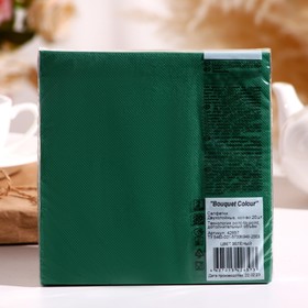 

Салфетки бумажные Bouquet Colour зелёные, 33х33, 2 слоя, 20 листов