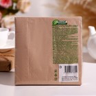 Салфетки бумажные Bouquet Eco-Friendly крафт, 2 слоя, 25 листов - фото 25351446