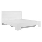Кровать двуспальная "Моно" с основанием, 1600х2000, Белый - Фото 1