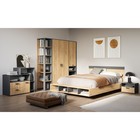 Тумба прикроватная Линда, 500х350х350, Дуб крафт золотой/ Графит - фото 22241002