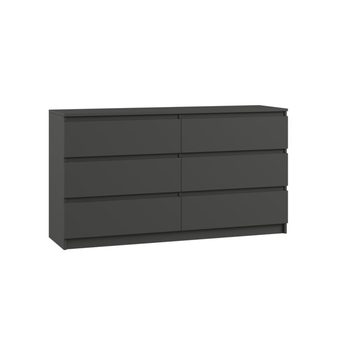 Комод для хранения «Клик Мебель. Мадера», 6 ящиков, 1200×420×775 мм, цвет графит - Фото 1