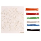 Набор цветного песка «Hot Wheels» в наборе трафарет-картинка, 6 цв. - фото 23059505