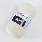 Пряжа для вязания спицами, крючком YarnArt, Ribbon, 40% полиэстер, 60% хлопок, 125 м/250 г, (752 молочный) 9672089 - фото 14413419