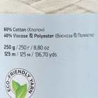 Пряжа для вязания спицами, крючком YarnArt, Ribbon, 40% полиэстер, 60% хлопок, 125 м/250 г, (752 молочный) 9672089 - фото 14413421