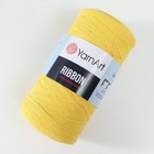 Плюшевая пряжа для вязания крючком YarnArt, Ribbon, 40% полиэстер, 60% хлопок, 125 м/250 г, (764 жёлтый) 9672094 - фото 319931127