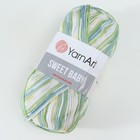 Пряжа "Sweet Baby" 100% акрил 300м/100г (905 салат-белый) - фото 24361013