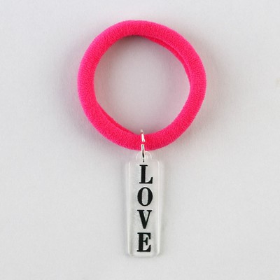 Резинка для волос «Love» с акриловым доп.элементом