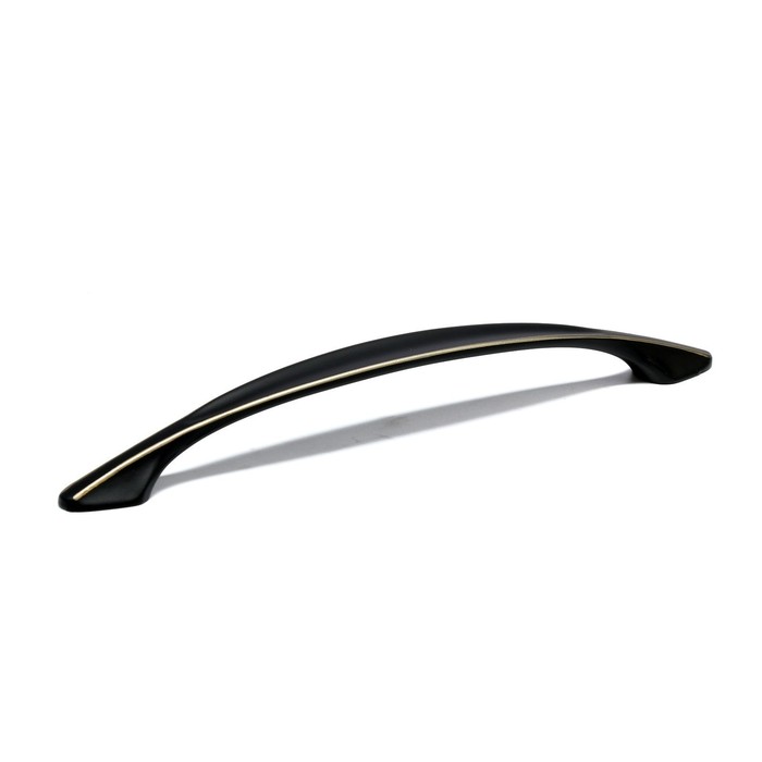 Ручка-скоба мебельная ТУНДРА, 192 мм, цвет черный