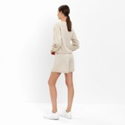 Комплект женский (джемпер, шорты) MINAKU: Casual Collection цвет бежевый, р-р 52 - Фото 4