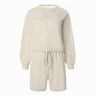 Комплект женский (джемпер, шорты) MINAKU: Casual Collection цвет бежевый, р-р 52 - Фото 5
