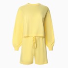 Комплект женский (джемпер, шорты) MINAKU: Casual Collection цвет лимон, р-р 42 - Фото 6