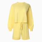 Комплект женский (джемпер, шорты) MINAKU: Casual Collection цвет лимон, р-р 46 - Фото 6