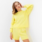 Комплект женский (джемпер, шорты) MINAKU: Casual Collection цвет лимон, р-р 48 - Фото 3