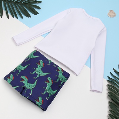 Костюм купальный для мальчика KAFTAN «Динозавр», сине-белый, рост 122-128 см
