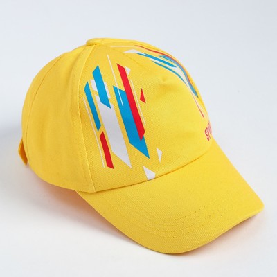 Кепка детская «Спорт», жёлтая, размер 54