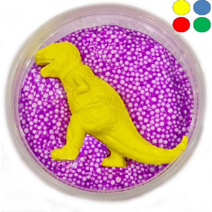 Шариковый пластилин «Dino 1» 1 фигурка динозаврика внутри, МИКС - Фото 1