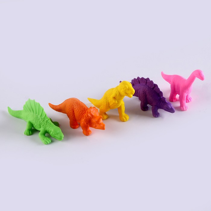 Игрушки «Динозаврики» набор 5 шт., в пакете - фото 10626974
