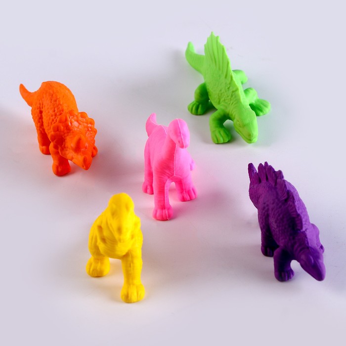 Игрушки «Динозаврики» набор 5 шт., в пакете - фото 1898941276