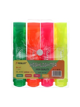 Набор маркеров-текстовыделителей, 4 цвета, 5 мм