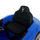 Электромобиль Maserati, EVA колёса, кожаное сидение, цвет синий, уценка (порвано сиденье) - Фото 4