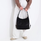 Сумка женская на молнии, цвет чёрный - фото 43268256