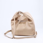 Сумка - мешок женская на молнии, 38×22 см, бежевая - Фото 7