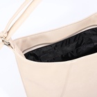 Сумка - мешок женская на молнии, 38×22 см, бежевая - Фото 8