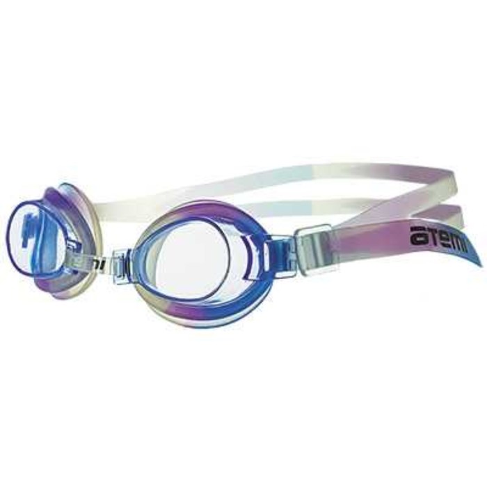 Очки для плавания Atemi S304, детские, PVC/силикон, голубой/сиреневый/белый - Фото 1