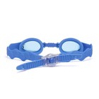 Очки для плавания Atemi S401, детские, силикон, синий - Фото 3