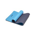 Коврик для йоги и фитнеса Atemi AYM13B, TPE, 173х61х0,4 см, серо-голубой - фото 297054341