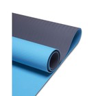 Коврик для йоги и фитнеса Atemi AYM13B, TPE, 173х61х0,4 см, серо-голубой - Фото 3