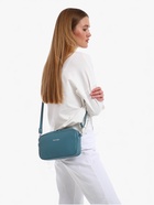 Сумка женская кросс-боди TEXTURA на молнии, 25×6×14 см, голубая - Фото 2