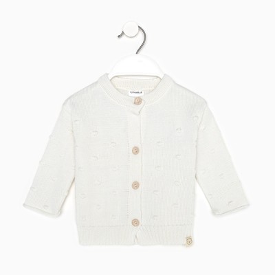 Кардиган вязаный Крошка Я, рост 86-92 см, молочный