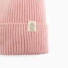 Шапка детская вязаная «Крошка Я», размер 48, розовая - фото 117102617