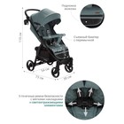 Коляска прогулочная детская Indigo SIGMA LUX, цвет зеленый - Фото 4