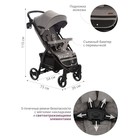 Коляска прогулочная детская Indigo SIGMA LUX, цвет серый - Фото 4