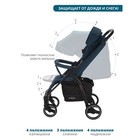 Коляска прогулочная детская Indigo SIGMA LUX, цвет синий - Фото 3