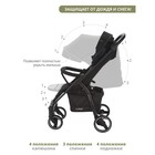 Коляска прогулочная детская Indigo SIGMA LUX, цвет черный - Фото 3