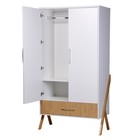 Шкаф двухсекционный Polini kids Porto 3100, с ящиком, 51х103.4х190.4 см, цвет белый-дуб каменный - Фото 3
