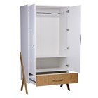 Шкаф двухсекционный Polini kids Porto 3100, с ящиком, 51х103.4х190.4 см, цвет белый-дуб каменный 9723566 - фото 319811165