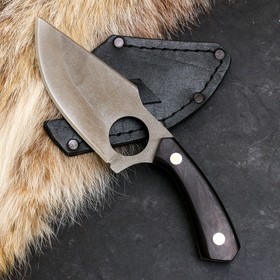 Нож кавказский "Зубр" с ножнами, сталь - 65х13, рукоять - граб