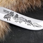 Нож кавказский "Охотник" с ножнами, гарда -мельхиор, сталь - 65х13, рукоять - граб - Фото 3
