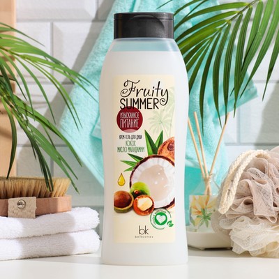 Крем-гель для душа  FRUITY SUMMER "Кокос и Масло Макадамии", 500 мл