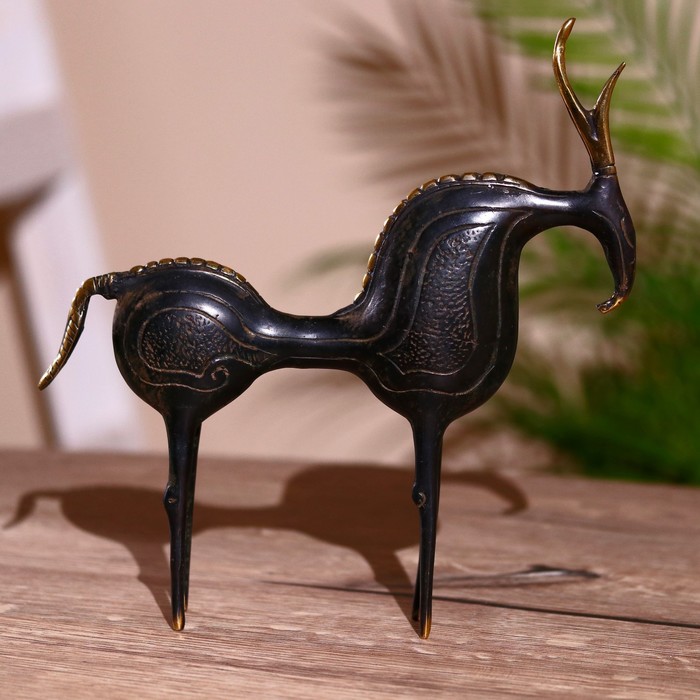 Сувенир "Конь" 21х22 см, бронза
