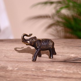 Сувенир "Слон" 10х7,5 см, бронза