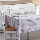 Клеёнка на стол «Перья», на тканевой основе, рулон 20 метров, ширина 137 см, толщина 0.25 мм - Фото 1