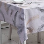 Клеёнка на стол «Перья», на тканевой основе, рулон 20 метров, ширина 137 см, толщина 0.25 мм - Фото 2